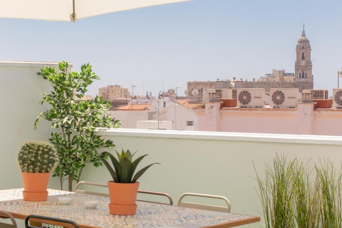 C56 - Studio With Amazing Terrace In The Centre マラガ エクステリア 写真